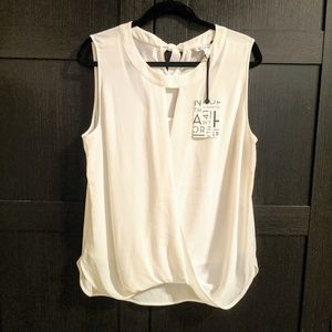 41 Hawthorne Clearwater Mixed Material Blouse